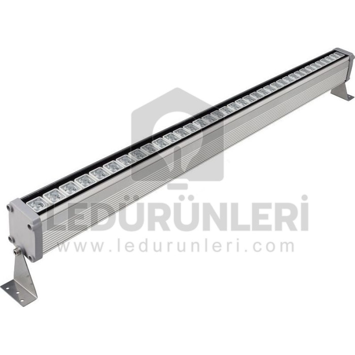 LEDLEN Wallwasher Bina Duvar Led Aydınlatma 100 Cm 36 Watt Mavi
