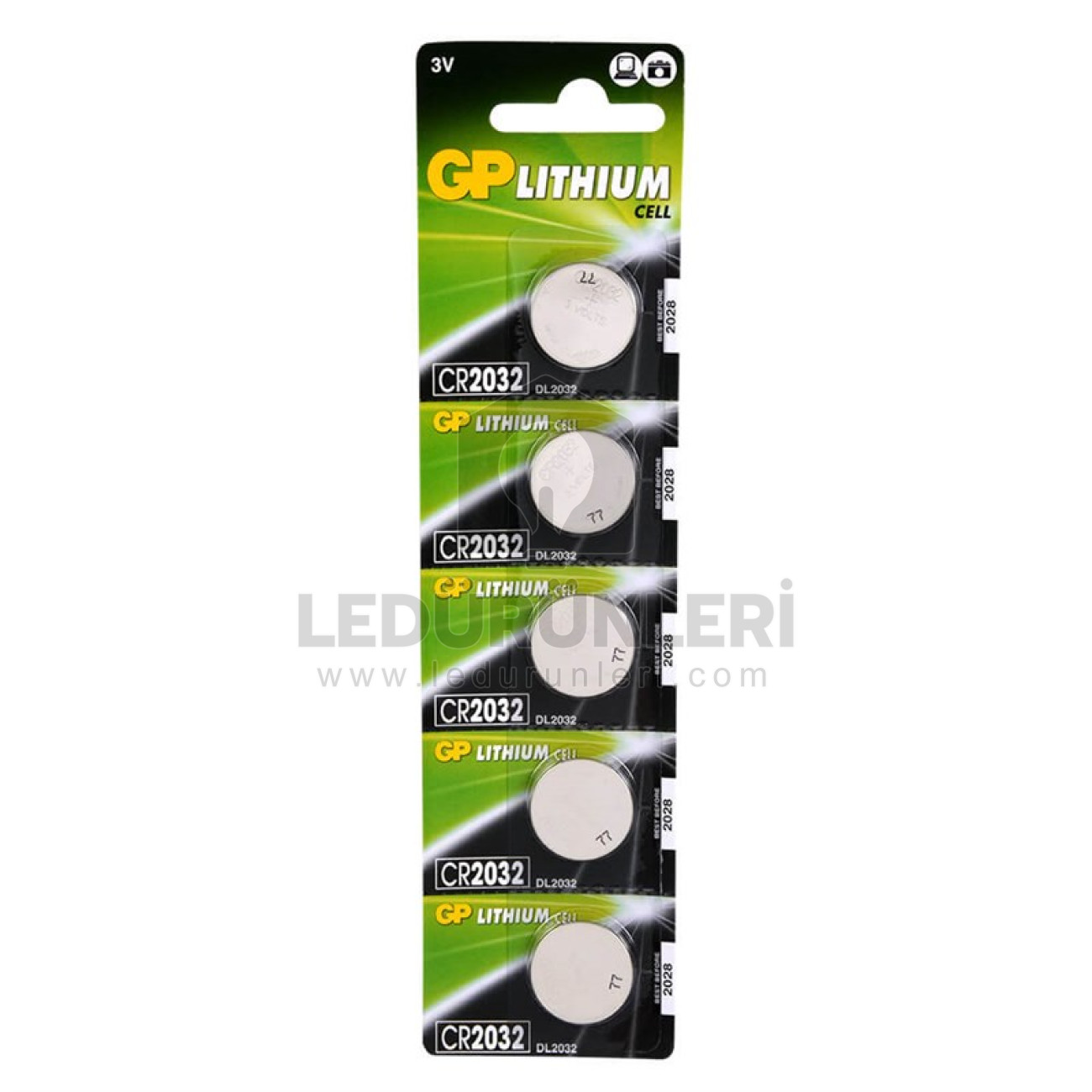 LEDLEN 5li GP Lithium Cell CR2032 Pil