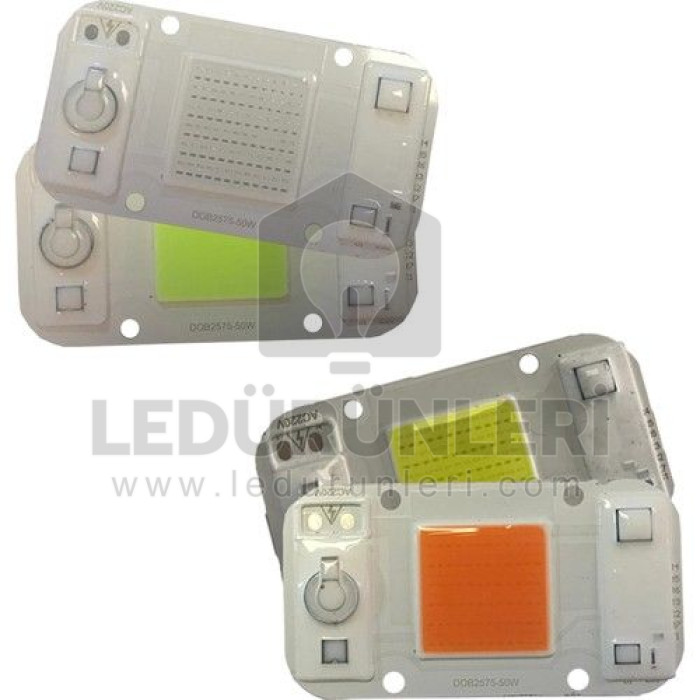 LEDLEN 220 Volt Cob Led 220 v Kırmızı 50W Projektör Ledi