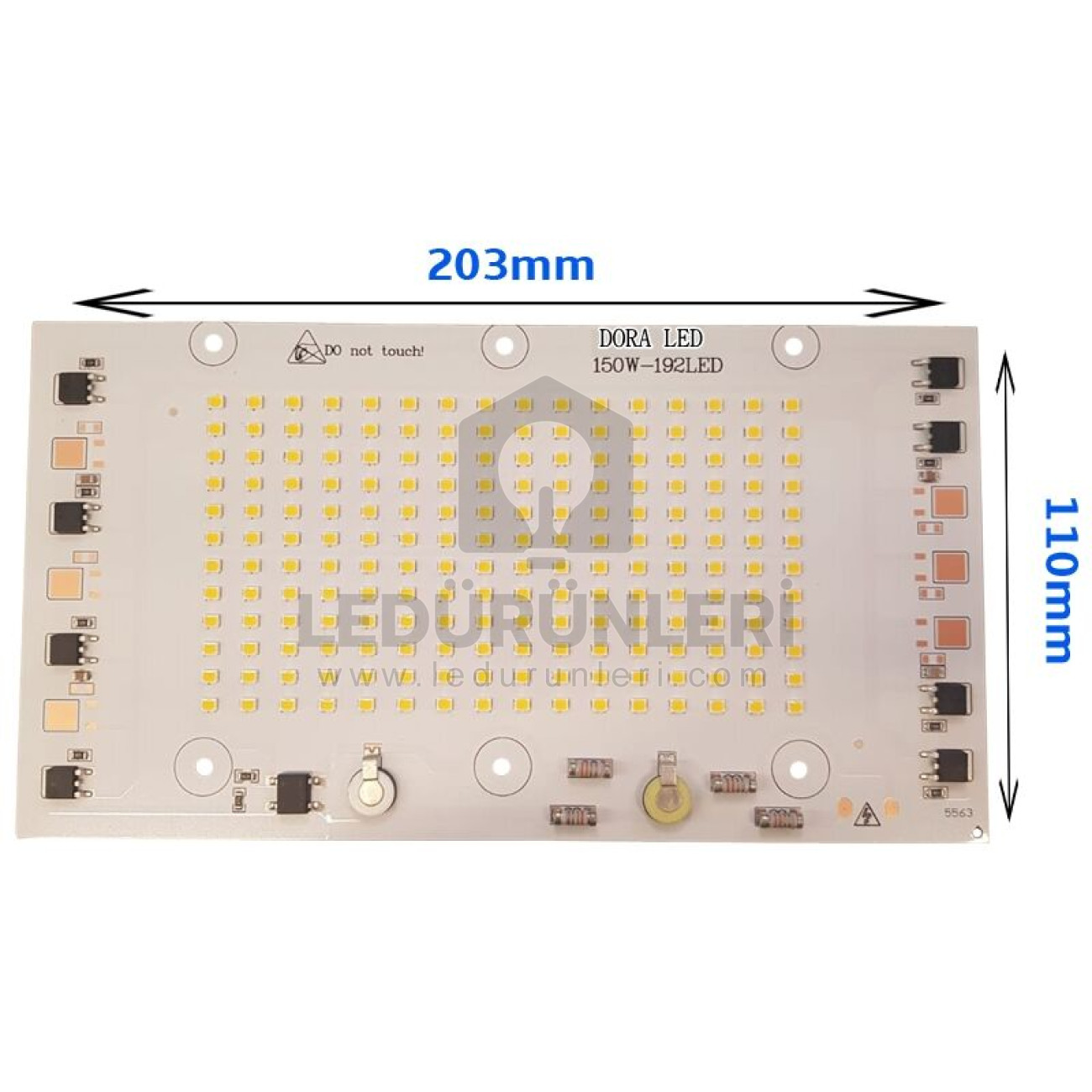 LEDLEN 220V 150W 2835 SMD Ledli Hazır Projektör Ledi 220 Volt 150 Watt
