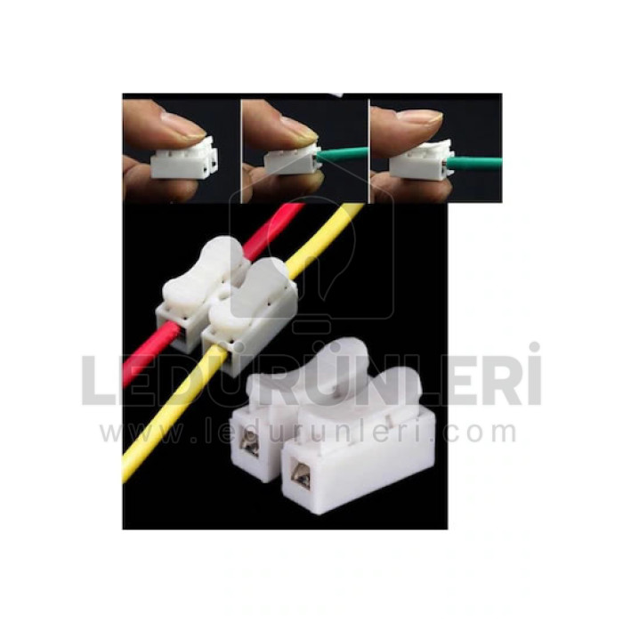 Vidasız Basmalı 2li Elektrik Kablo Klemensi - LED.01030