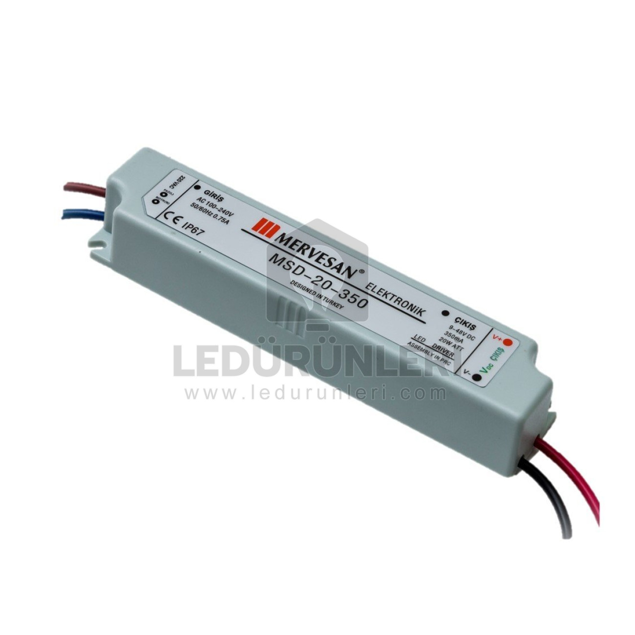 Mervesan 9-30V 700mA 20W IP 67 Led Sürücü