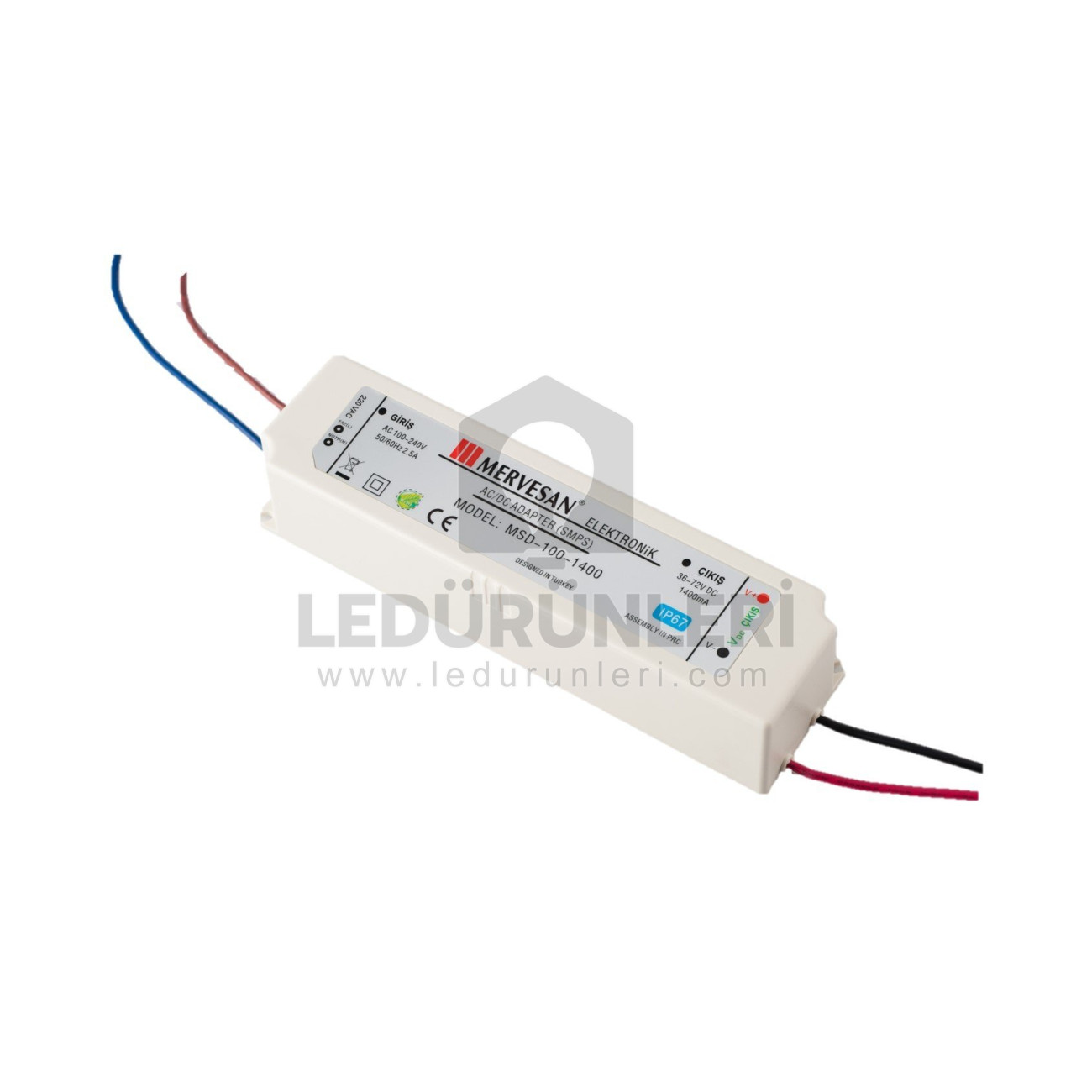 Mervesan 29-58V 1750mA 100W IP 67 Led Sürücü