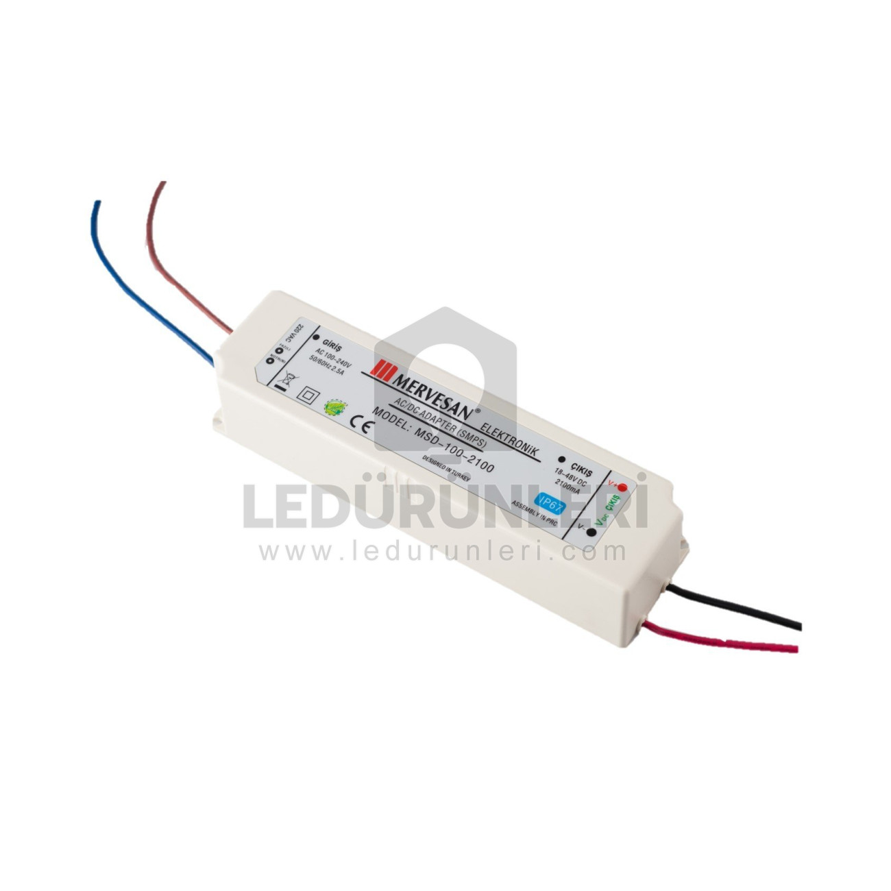 Mervesan 18-48V 2100mA 100W IP 67 Led Sürücü