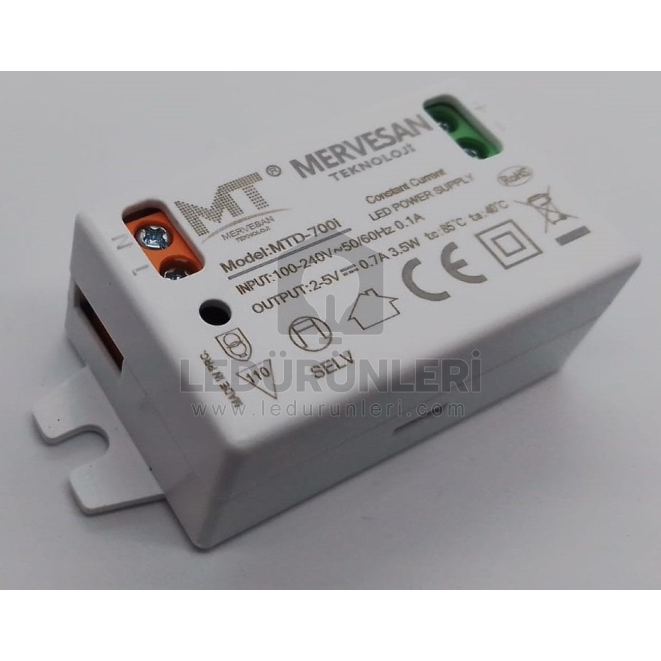 Mervesan 2-5V 700mA 4.2W IP 30 Sabit Akım AC/DC Led Sürücü