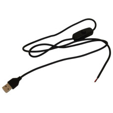 1mt Aç Kapa Anahtar Düğmeli Erkek Soketli Şerit Led USB Kablo (5 Adet)