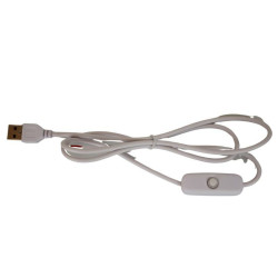 1mt Aç Kapa Anahtar Düğmeli Erkek Soketli Şerit Led USB Kablo