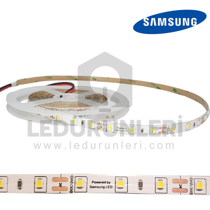 Samsung 24V 2835 Tek Çipli mt/60 Ledli İç Mekan Şerit Led (5 Metre)