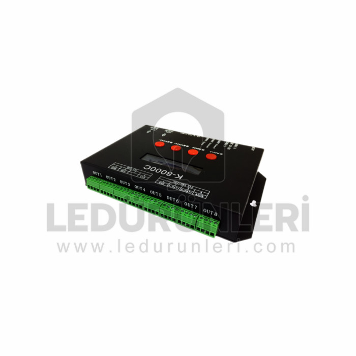 LightGo K-8000C 8 Portlu Programlanabilir Pixel Led Kontrol Cihazı (Yeni Sürüm)