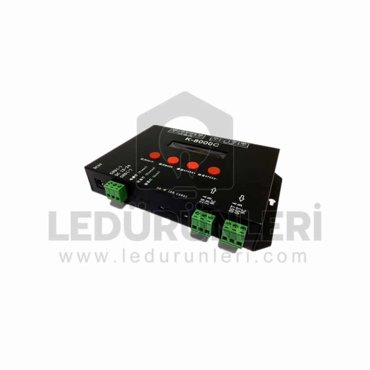K-8000C 8 Portlu Programlanabilir Pixel Led Kontrol Cihazı (Yeni Sürüm)