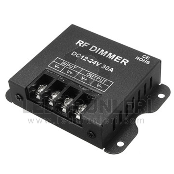 DC12V-24V 30Amper 3 Tuşlu RF Uzaktan Kumandalı Led Dimmer Cihazı - LED.01085