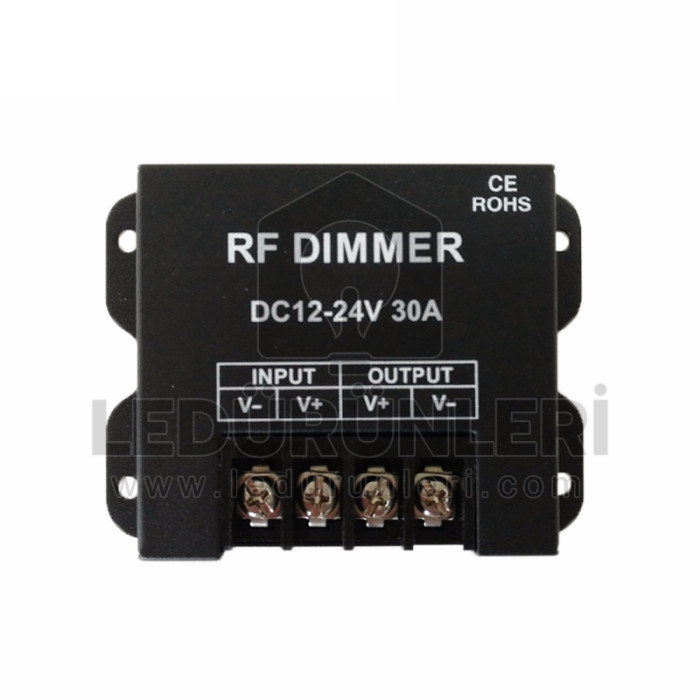 DC12V-24V 30Amper 3 Tuşlu RF Uzaktan Kumandalı Led Dimmer Cihazı - LED.01085