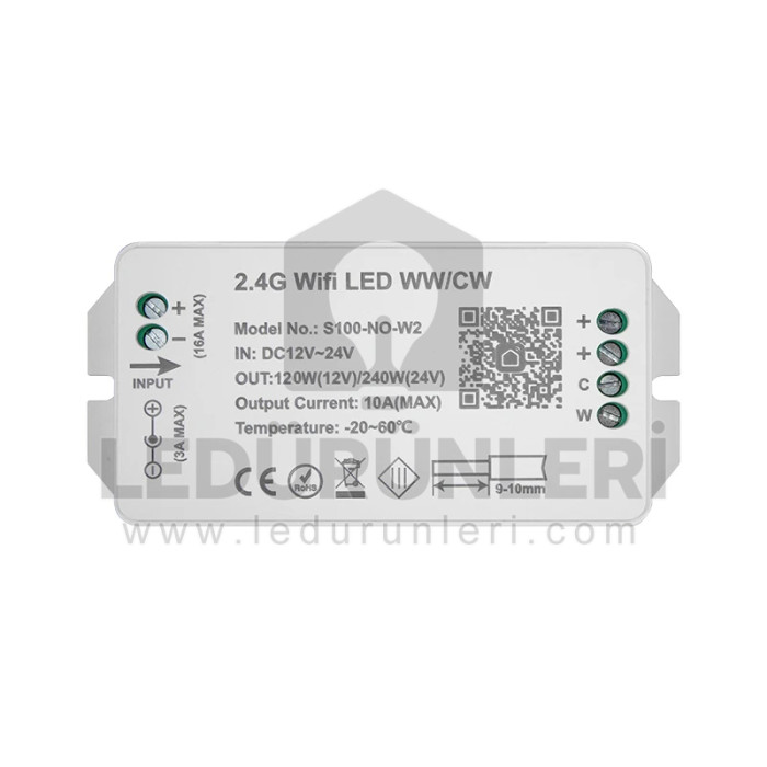 Wifi Tuya 2 Kanal (WW/CW) Led Kontrol Ünitesi - LED.01118