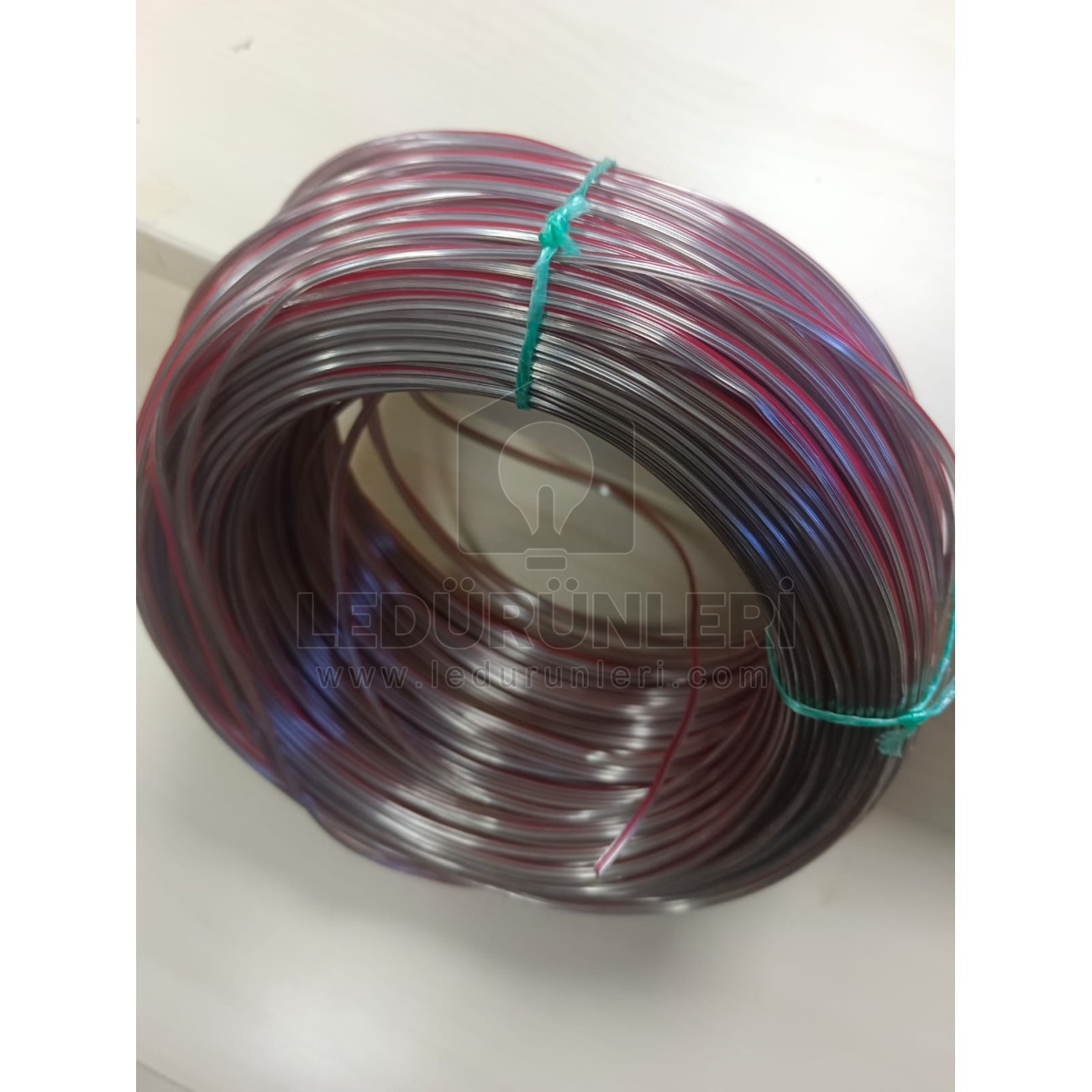 LEDLEN 2li Şeffaf Bitişik Led Kablosu - 0,25mm Kablo - 100 Metre