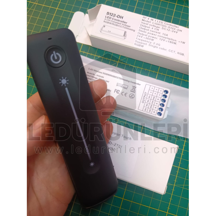 Tek Renk RF Dokunmatik Kumanda + Receiver Led Dimmer Kontrol Cihazı - LED.01124