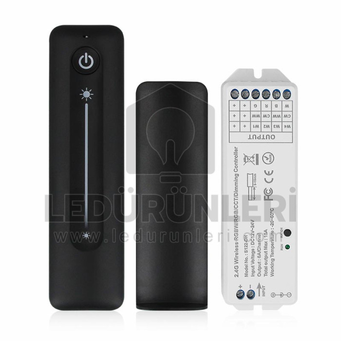 Tek Renk RF Dokunmatik Kumanda + Receiver Led Dimmer Kontrol Cihazı - LED.01124