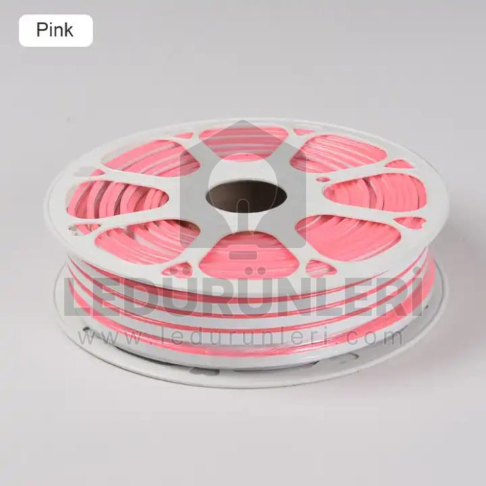 LEDLEN 12v. 6mm 1cmde 1 Kesilebilir Silikonlu Neon Led (50 Metrelik)