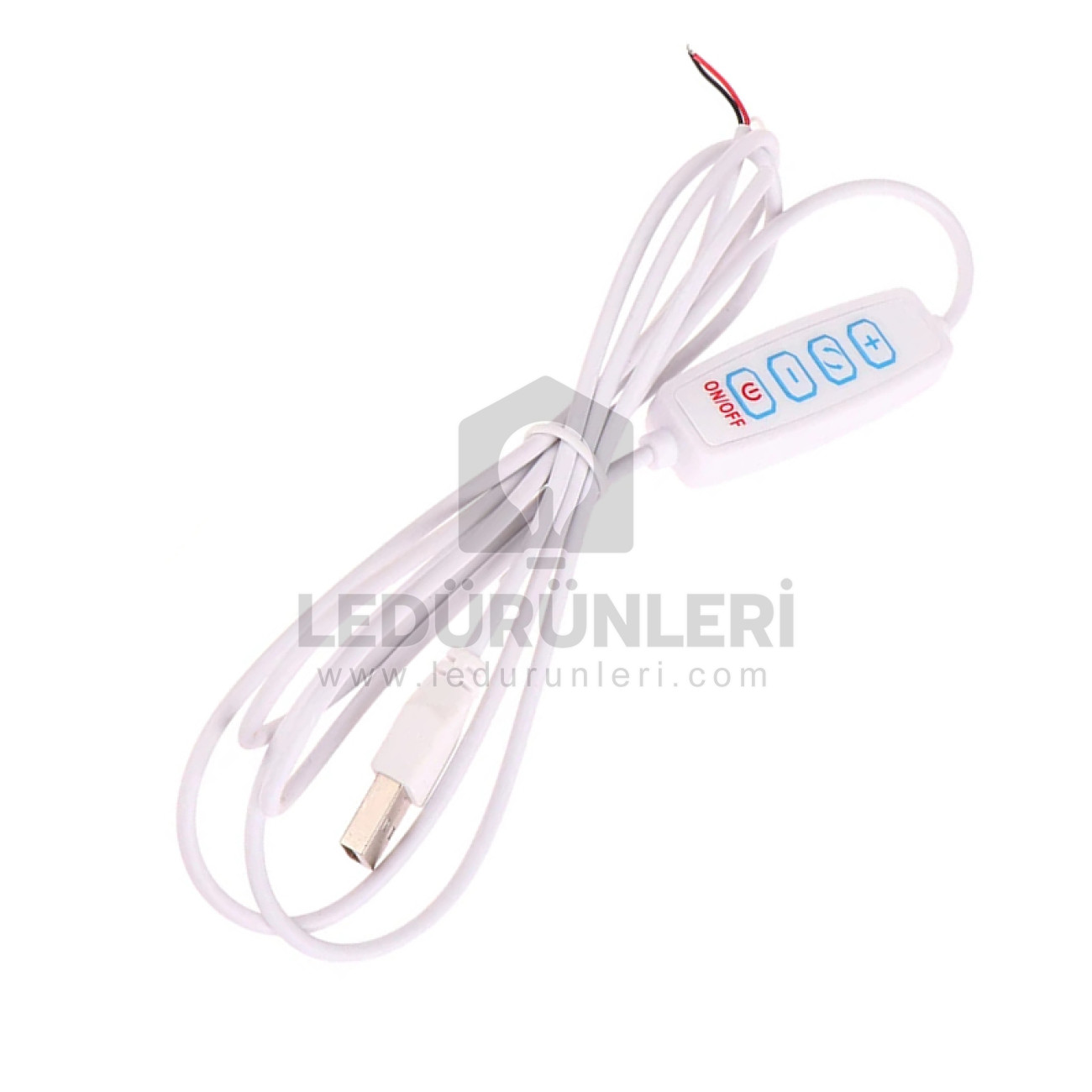 Hangova 100 cm 2 Amper Açık Uçlu Dim Edilebilir USB Kablo Dimmerli USB Erkek Kablo (5 Adet)