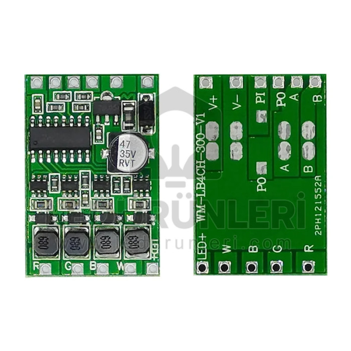 Genel 4 kanal * 300mA DMX512 sabit akım sürücü güç kaynağı RGBW renkli dekoder 4W-24W 12-24V