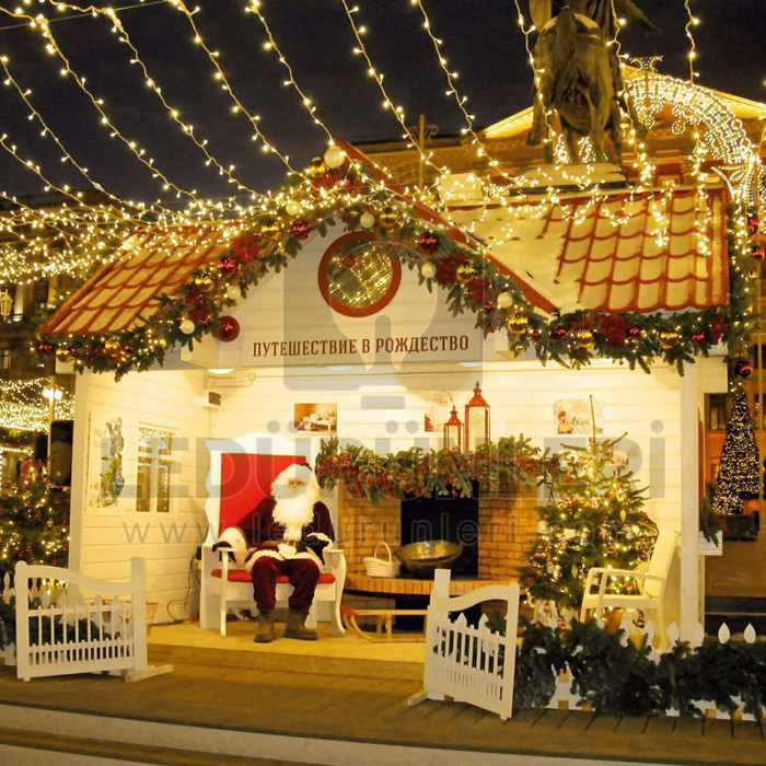 Yılbaşı Ağacı Süsü 10 Metrelik, 100 Ledli Fişli Tak Çalıştır - LED.01228