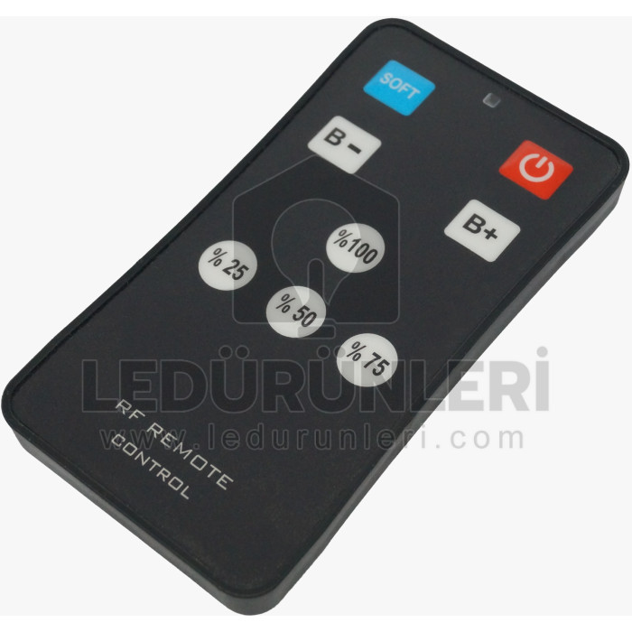 12V-24V 30A.  Led Dimmer Cihazı + RF Uzaktan Kumanda (Özelleştirilebilir, Programlanabilir) - LED.01235