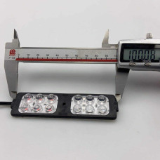 12V. 6W 12 Ledli Mavi + Kırmızı Kendinden Flaş Çakarlı Modül Led