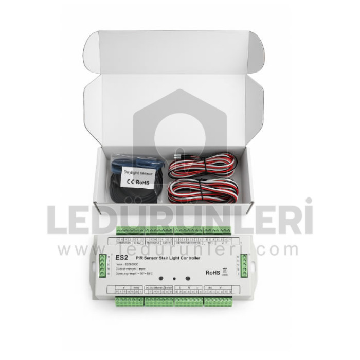 ES32 32+2 Kanal Pixel Led Merdiven Basamak Sensörü Kiti - LED.01258