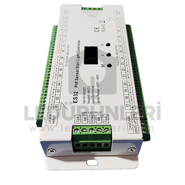 ES32 32+2 Kanal Pixel Led Merdiven Basamak Sensörü Kiti - LED.01258