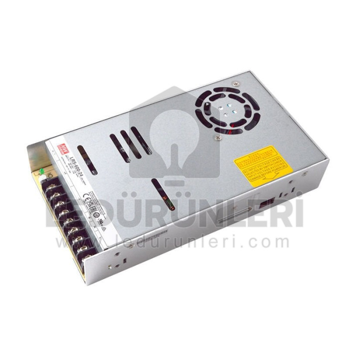 MeanWell LRS-600-24 LRS60024 	24Vdc 25.0Amp İç Mekan Metal Kasa Adaptör