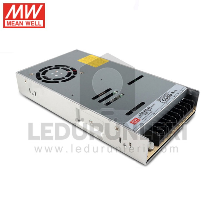 MeanWell LRS-450-24 LRS45024 24Vdc 18.8Amp İç Mekan Metal Kasa Adaptör