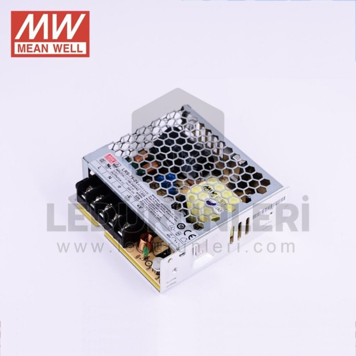 MeanWell LRS-075-24 LRS7524 24Vdc 3.2Amp İç Mekan Metal Kasa Adaptör