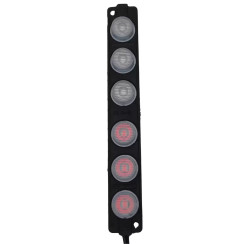 12v. 6w. 6 Ledli Mavi-Kırmızı Çift Renkli Çakar Led Modül