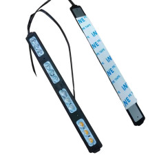 12V. 12W 12 Ledli Kırmızı - Mavi-Amber-Beyaz (4 Renkli) Flaş Çakarlı Modül Led