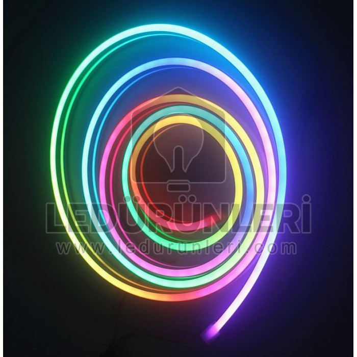 12v. RGB Neon Led 10x20mm (50 Metrelik) - LED.01301