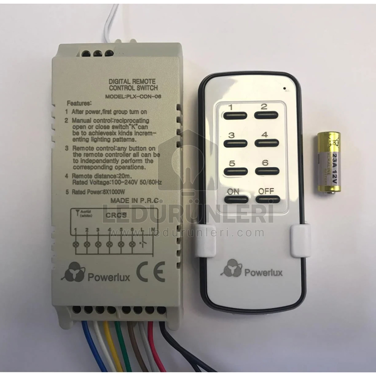 Powerlux 6 Kanallı Uzaktan Kumandalı Aydınlatma Avize Kumandası