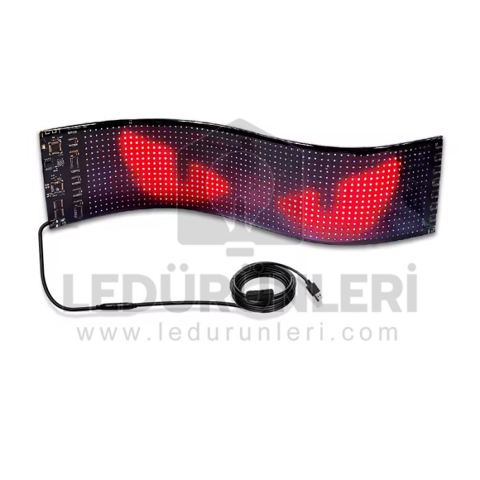 LightGo Matrix Led Panel Cama Yapışan Telefon Kontrollü Led Ekran