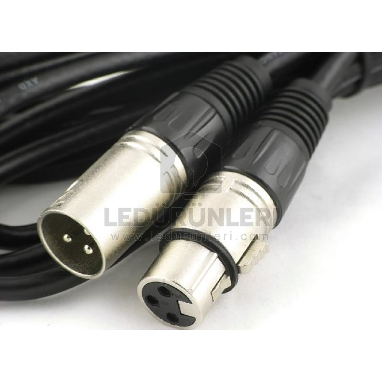 Genel 3 Pinli XLR Erkek+Dişi DMX Data Bağlantı Kablosu