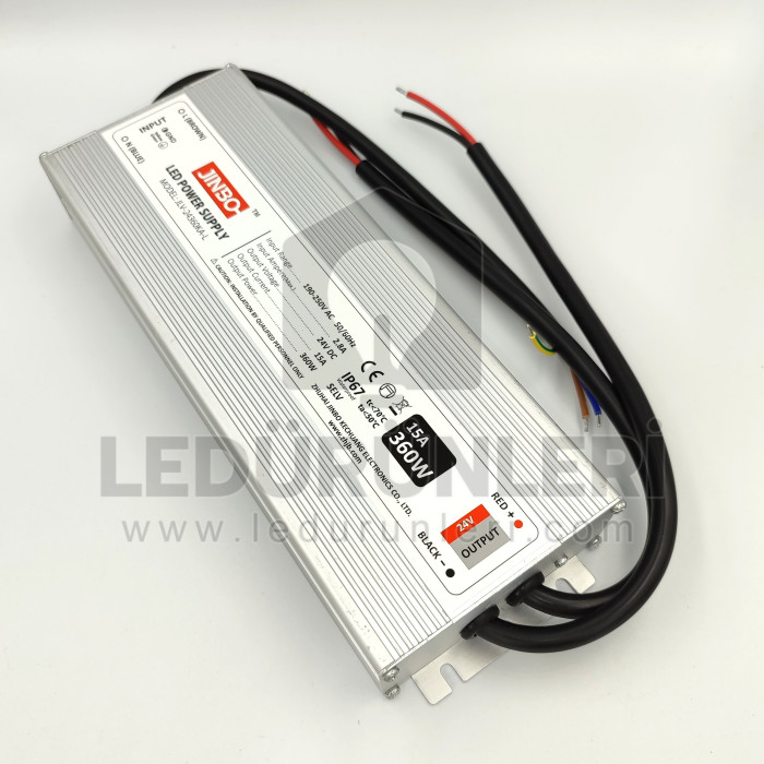 24V. 15A. IP67 Dış Ortam Su Geçirmez Led Adaptörü - LED.01325