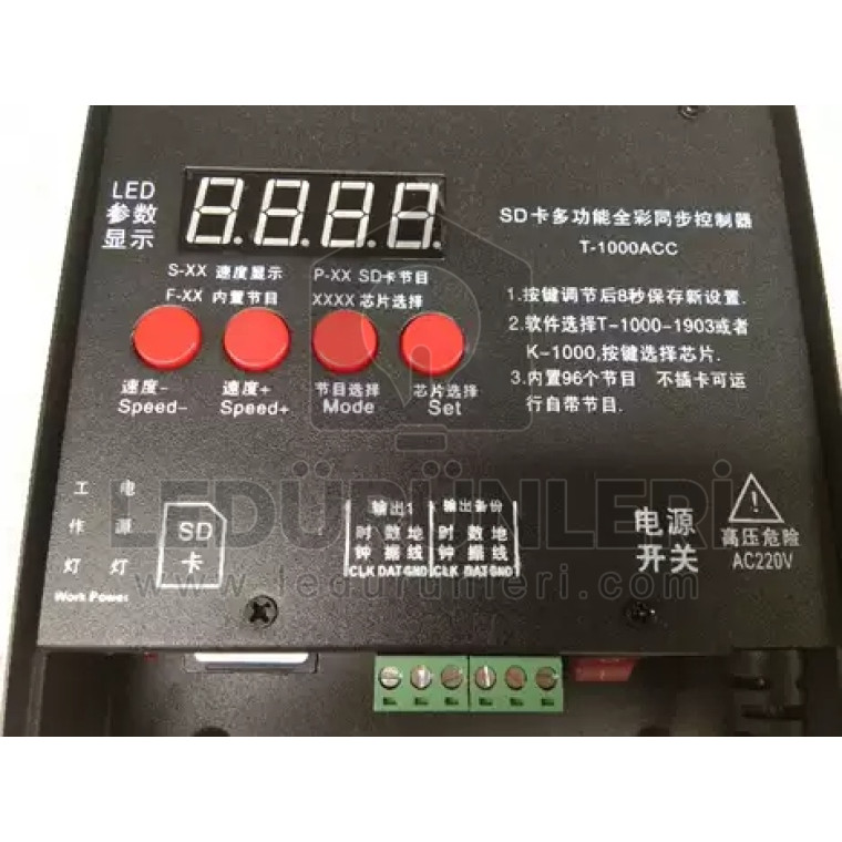 T1000AC SD Kartlı Programlanabilir 2048 Pixel Led Kontrol Cihazı
