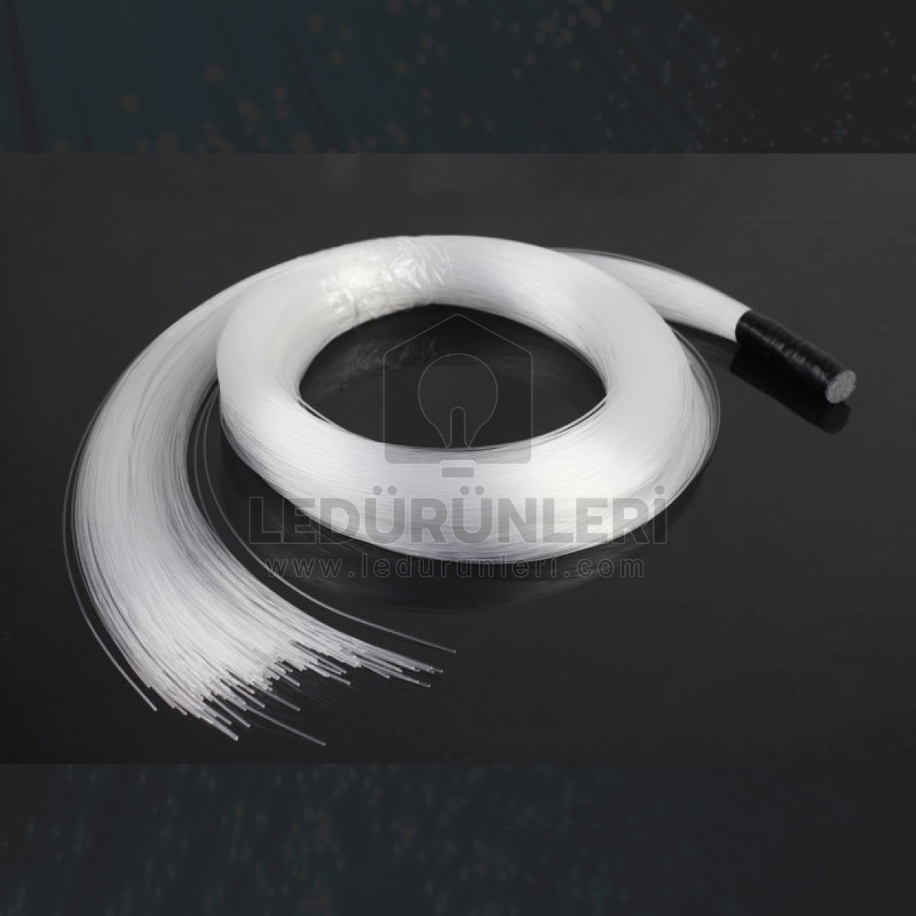 Fiberay Fiber Optik Işık Kablosu Seti – 200 Adet, 3 Metre (0.75mm – 1mm – 1.5mm)