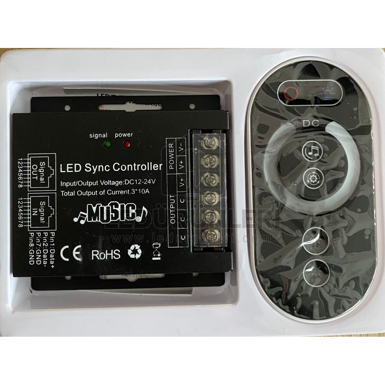 LightGo Dokunmatik LED Dimmer | DC12V-24V 36A Sese Duyarlı