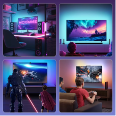 Kameralı TV Led Arkası Aydınlatma RGBIC Usb'li, Mobil Uyumlu + Kumandalı