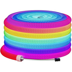 360 Derece Yuvarlak Pixel Set Dekoratif Neon – 5V RGB & Bluetooth Kontrollü, 5m Rulo