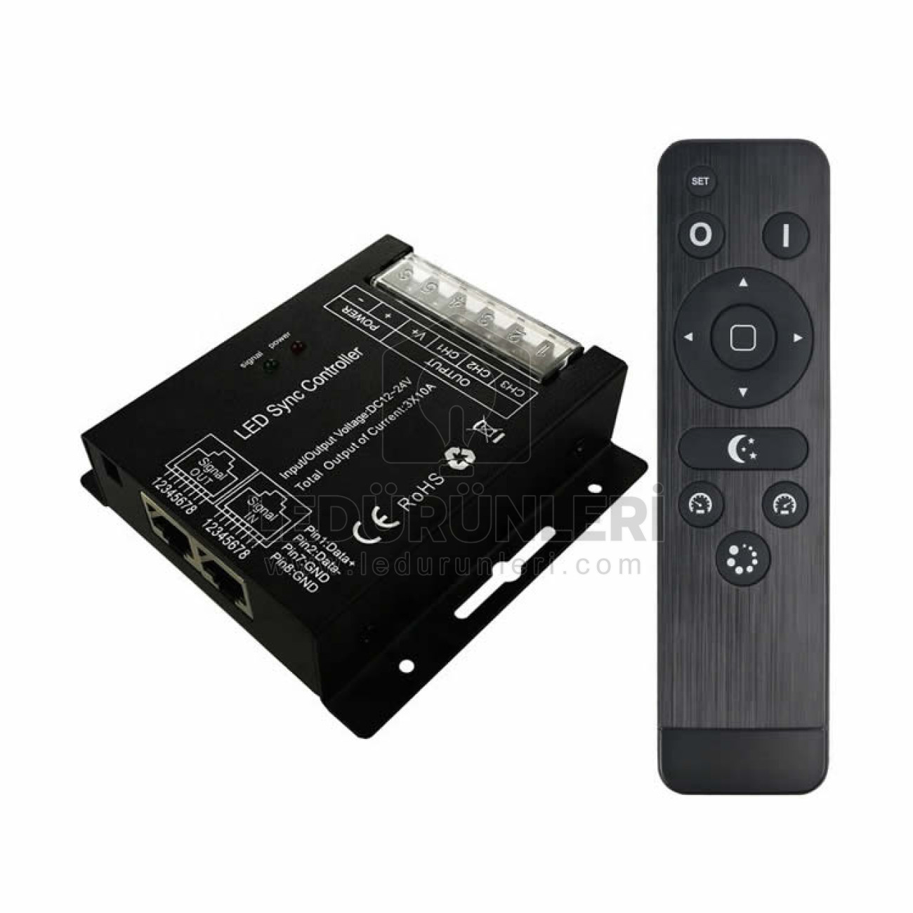 LEDLEN RF Kumandalı RGB LED Kontrol Ünitesi - 3 Kanal, 12-24V