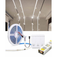 Tavan Aydınlatma Kayar Animasyonlu Şerit LED + RF Kumanda + Adaptör Seti