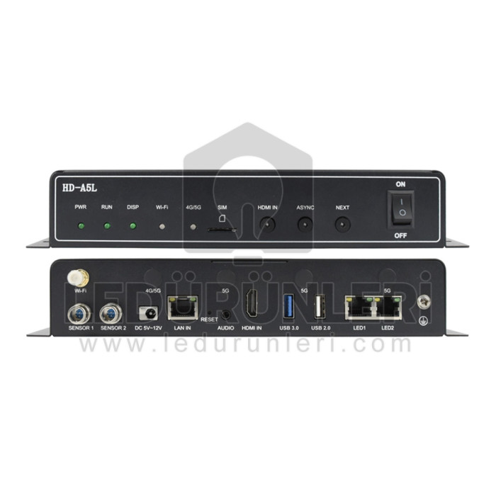 Huidu HD-A5L LED Ekran Multimedya Oynatıcı – Asenkron Kontrolcü, Uzaktan Yönetim, Wi-Fi/Ethernet