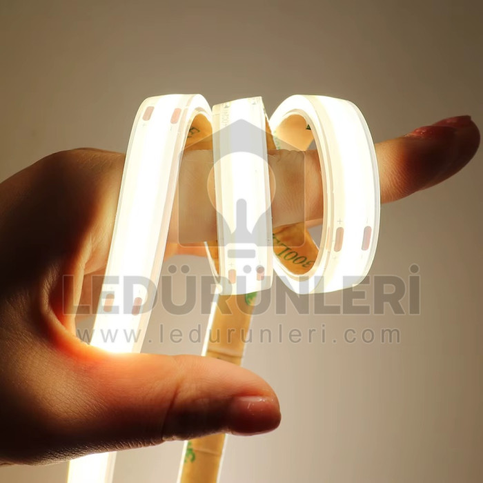 12V 480Led/1m COB Şerit Led IP68 Dış Ortam Tam Silikonlu Suya Dayanıklı (5 Metre) - LED.01400