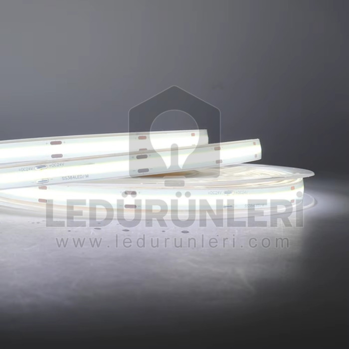 12V 480Led/1m COB Şerit Led IP68 Dış Ortam Tam Silikonlu Suya Dayanıklı (5 Metre) - LED.01400