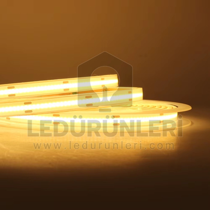 12V 480Led/1m COB Şerit Led IP68 Dış Ortam Tam Silikonlu Suya Dayanıklı (5 Metre) - LED.01400