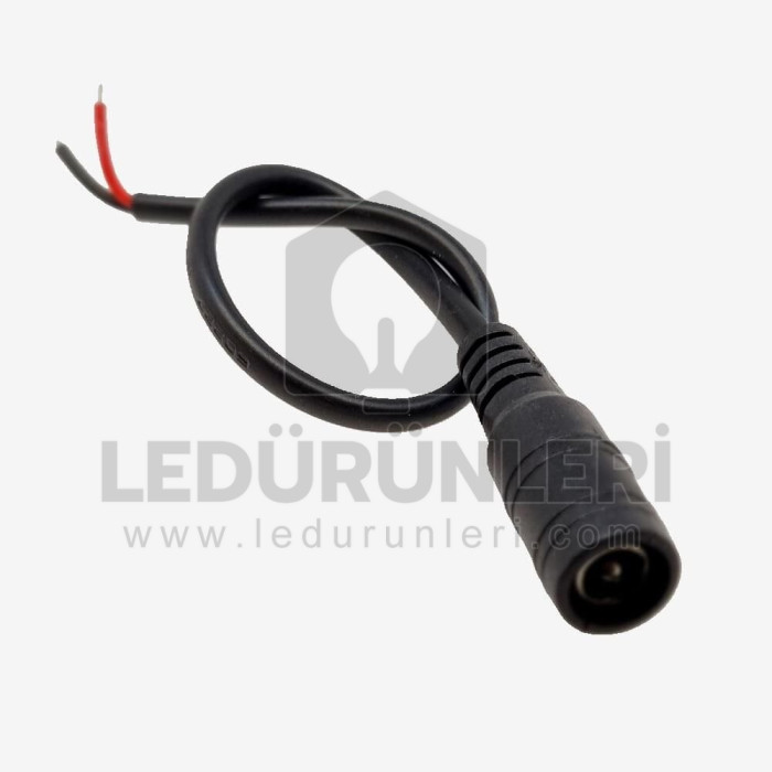 2.1mm Erkek+Dişi Jack, Adaptör Uzatma Kablosu 15cm Adaptör Kablosu Soketi - LED.01404